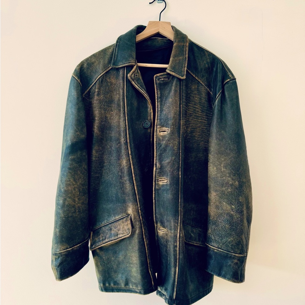 Gordon & Ferguson heirloom leather jacket, Vintage, Distressed (est. 1871 brand)